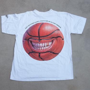 Vintage T-Shirt 1990s Basketball Planet Reebok All Over Print Grill Gold Tooth Super Rare 