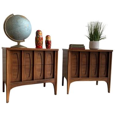 Mid Century MODERN NIGHTSTANDS side tables by Kent Coffey Townhouse 