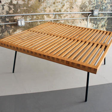 Early Slat Wood Coffee Table in The Manner of George Nelson (Prototype?)