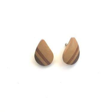 wooden teardrop earrings 