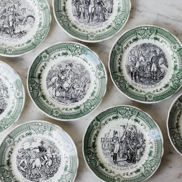 Matched Transferware Plate  set of 8