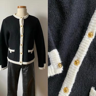 90s Sweater with Brass Buttons 
