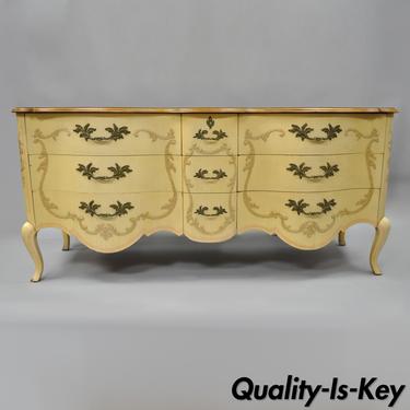 French Provincial Louis XV Style Walnut Long Dresser Credenza by John Widdicomb