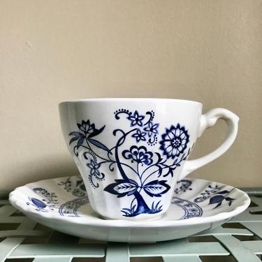Blue Nordic English Teacup and SAucer 