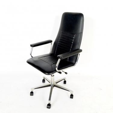 Swedish Adjustable Leather Desk Chair