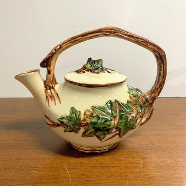 Vintage McCoy Pottery Ivy Leaf Teapot 
