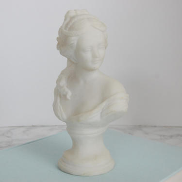Vintage Female Bust Statue - Ceramic Classic Bust Statue - Carved Stone Bust by PursuingVintage1