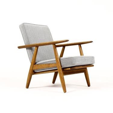 Danish Modern / Mid Century Oak Cigar Lounge Chair – Hans Wegner for Getama — GE-240 