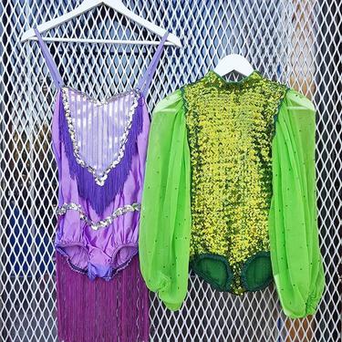 New costumes and accessories in the shop ready for your #Halloween needs! Check these #1960s sequin leotards! #meepsdc #dc #costumeideas #magiciansassistant #figureskater #cirquedusoleil #acrobat #simonebiles #cabaret #vintagecostume