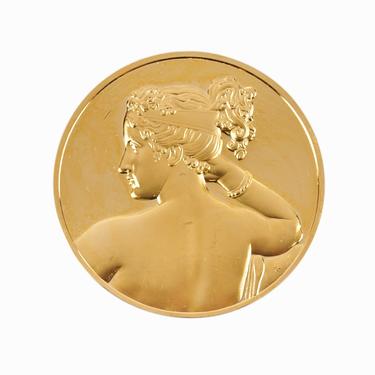 24k Gold Plated Bronze Medal Coin Pauline Borghese as Venus Antonio Canova 