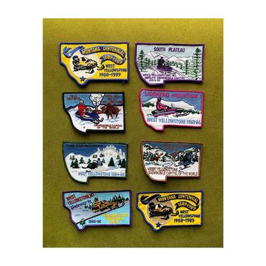 1980s to 1990s Snowmobile Club Patches- West Yellowstone, Montana- 8 available- select at checkout 