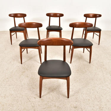 Vintage Set of 6 Danish Dining Chairs 