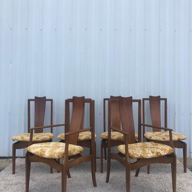 Set of 6 Mid Century Dining Chairs with Bentwood