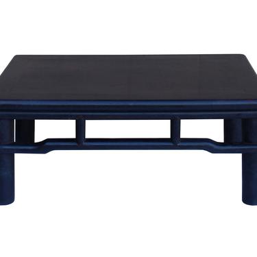 Dark Brown Rosewood Simple Oriental Round Legs Rectangular Display Table Stand cs3251E 