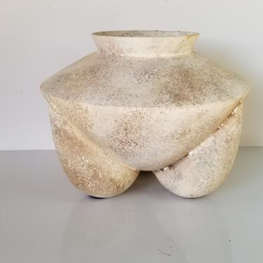 1980's Brancusi Style Modernist Art Ceramic Vase 