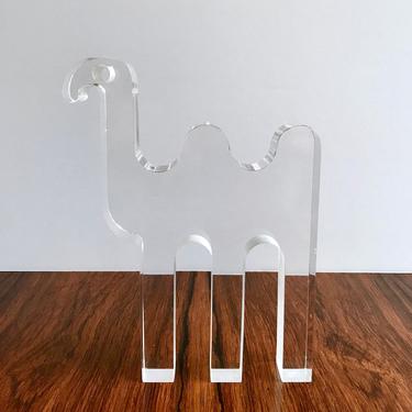 Team Guzzini Mid Century Modern Lucite Camel Sculpture 