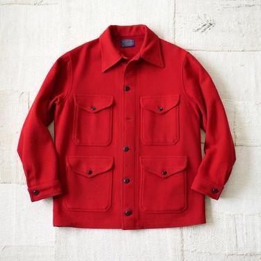 Vintage Red Wool Pendleton Cruiser Shirt Jacket 