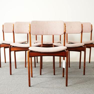 6 Danish Rosewood Dining Chairs, By Erik Buch - (D678) 