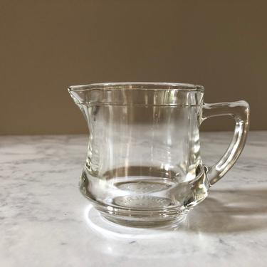 Vintage Kellogg's Cereal Creamer, Correct Cereal Creamer - clear glass measuring cup, 1940s kitchen, diner decor, small milk pitcher 