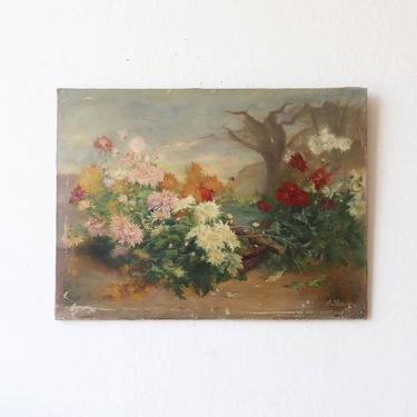 Very Large Dramatic Floral Painting