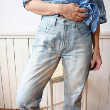 Vintage High Rise Jeans Dip Dyed in Natural Indigo | 31&amp;quot; W 