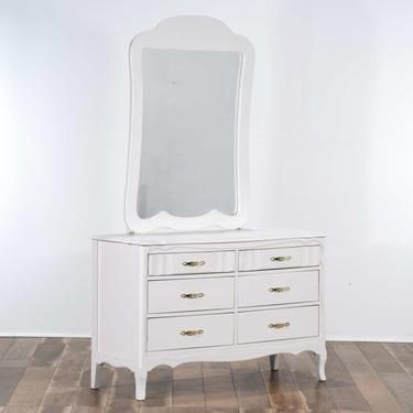 White French Provincial Dresser W Mirror 