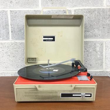 Vintage Record Player Retro 1970s General Electric + Solid State + Automatic + Portable Turntable + Phonograph +  Vinyl + Home + Music Decor 
