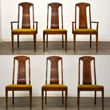 Walnut MCM Dining Chairs- Set of 6 