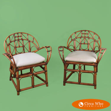 Pair of McGuire Style Butterfly Chairs