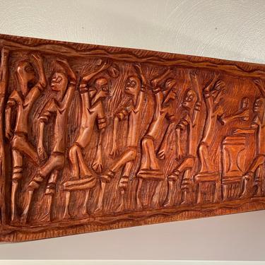African Tribal Ceremonial Wall Art, Circa 1950s - FREE SHIPPING 