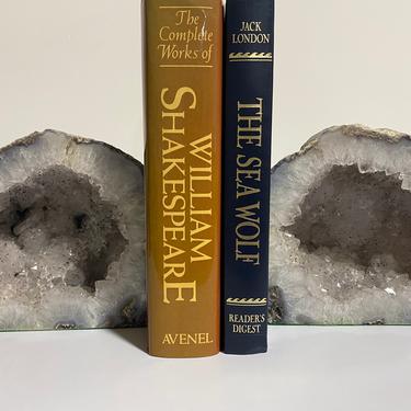 Impressive Pair of Extra Large Vintage Geode Bookends 
