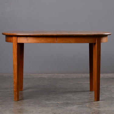 Mid Century Oval Dining Table Solid Teak Danish Modern 