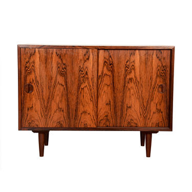 Danish Modern Rosewood Compact Cabinet w: Sliding Doors