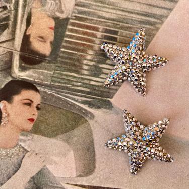 RARE Vintage Richard Kerr Silver Star Earrings