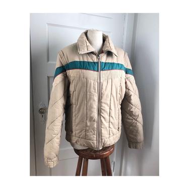 1980s Quilted Puffy Winter Jacket that converts into vest 