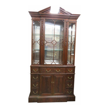 Georgian Style Carved China Cabinet