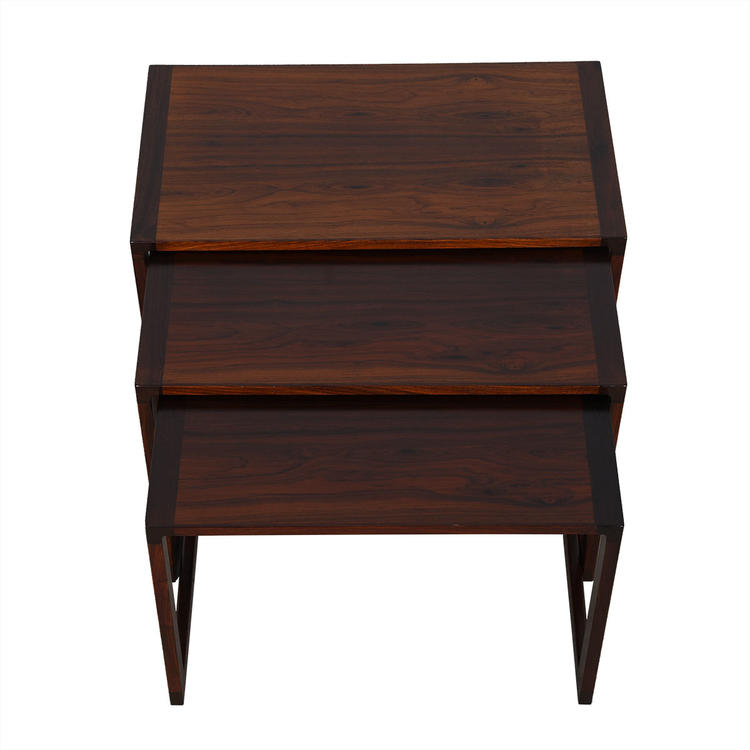 Danish Modern Rosewood Nesting Accent Tables