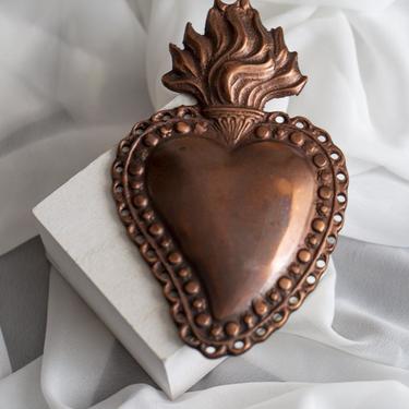 Copperplate Heart Flames Milagros
