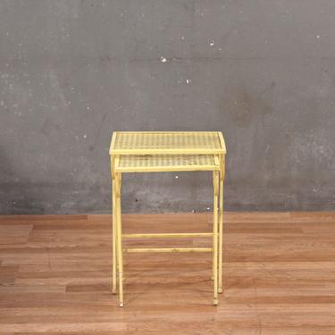 Pair of Industrial Canary Nesting Tables