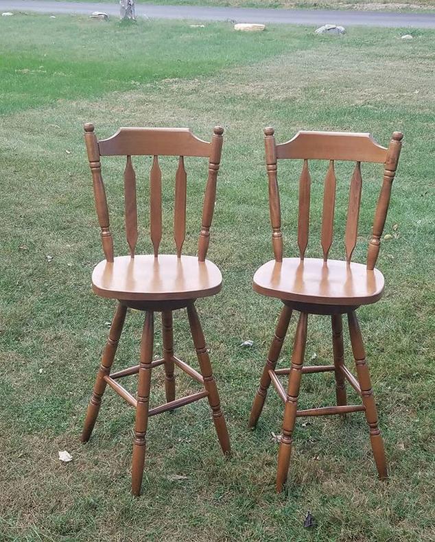 SOLD.                   Maple Barstools