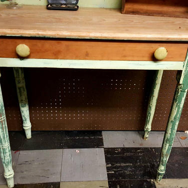 Vintage Writing Desk Vanity Kitchen Office Cottage Decor Country Table 