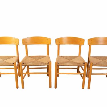 Borge Mogensen Shaker Chairs Set of Four  J39 Folkestolen Chairs The Peoples Chair 