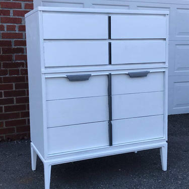 Hand painted white dresser Antique Dresser, Mid century modern dresser Free NYC Delivery 