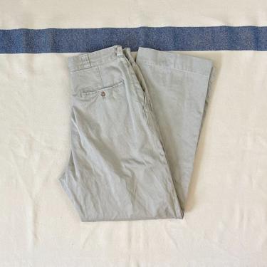 Size 30 x 31 Vintage 1950s Button Fly US Army 8oz Cotton Khaki Chino Pants 2 