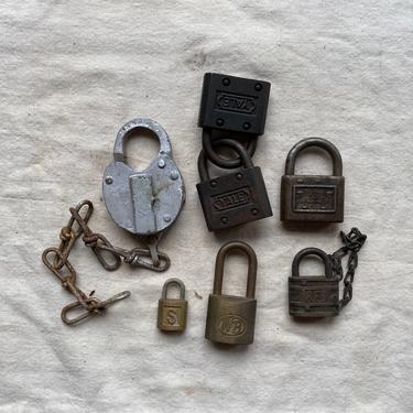 Vintage and Antique Padlock Lot American Railroad Yale RFD 