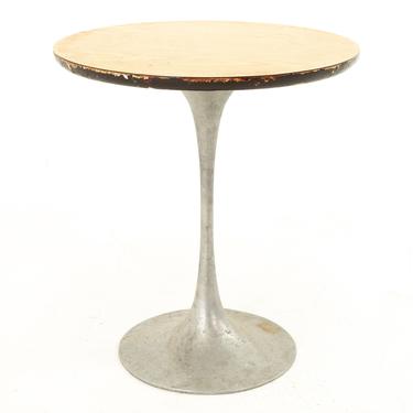 Eero Saarinen Style Mid Century Tulip Base Side End Table - mcm 
