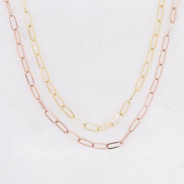 Small Gold Paperclip Chain