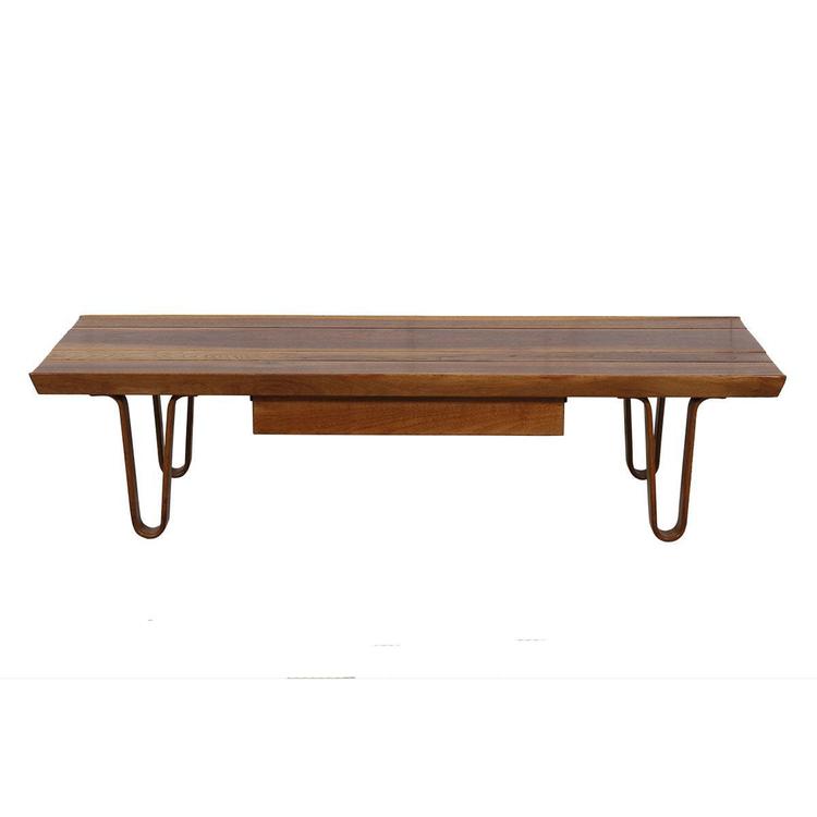 Long John Coffee Table / Bench with Drawer by Edward Wormley for Dunbar 48