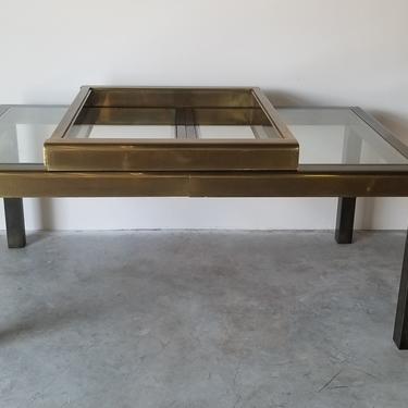 Large Mastercraft Hollywood Regency Style Brass and Glass Dining Table 