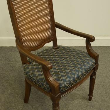 Ethan Allen Classic Manor Solid Maple Cane Back Dining Arm Chair 15-6012a 